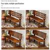 Outdoor Waterproof Anti-corrosion Wood Park Bench with Backrest