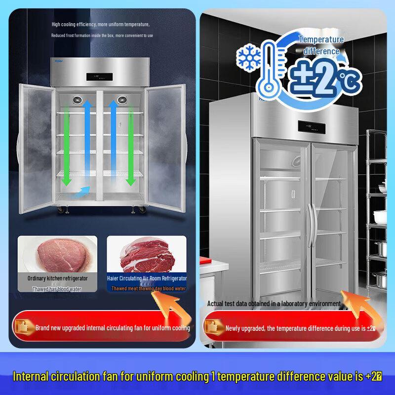 HAIER Коммерческий вертикальный холодильник с двумя дверцами SLG-863C2