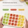 ecoco Quantitative Press-Type Ice Cube Tray with Lid