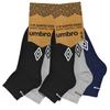 UMBRO Men's Socks Quarter 6 Pairs