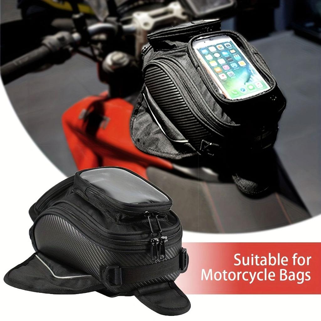 Universal Black Motorcycle Tank Bag Oxford Waterproof Magnetic Gas Oil Fuel Saddlebag Magnetic Tank Motor Saddle Bag