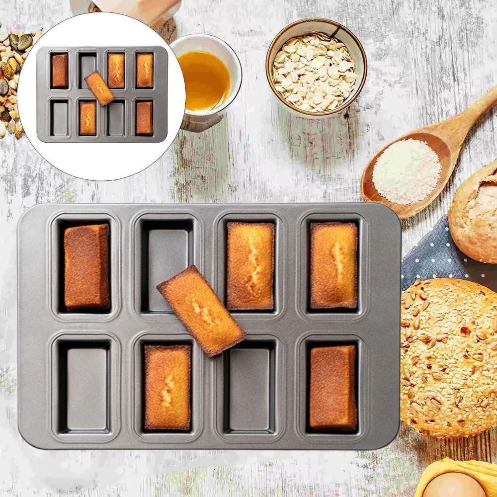 Creative Mini Muffin Baking Tray 8 Slots Baking Pan Mold Toast Cake Tray Pastry Utensil