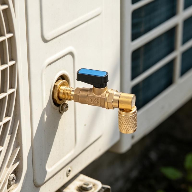 Латунные шаровые краны 90 градусов R22 Запорные краны для контроля потока для холодильников и кондиционеров Компактные клапаны для ремонта холодильного оборудования