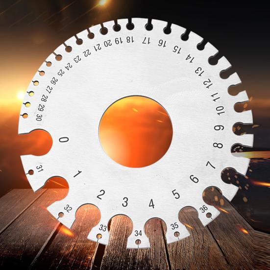 0-36 Металлическая круглая проволочная линейка AWG SWG, измерительный инструмент для толщины и диаметра