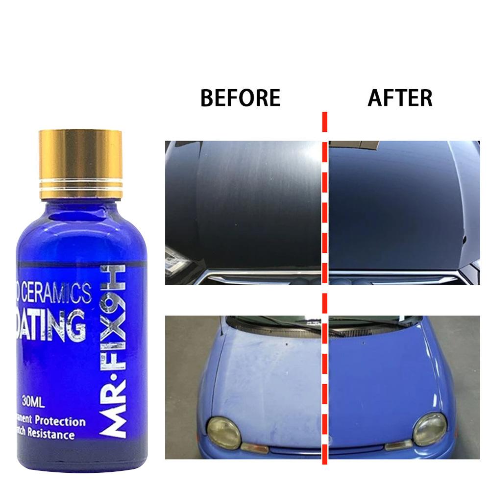 9H Car Liquid Ceramic Coat Гидрофобное покрытие для стекла Уход за краской мотоцикла Защита от царапин Детейлинг автомобиля Стеклополироль для автомобиля