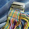 Metal Tool Small Woven Machine Wooden Frame Weaving Loom Kit Mini Loom Machine  Mending Socks