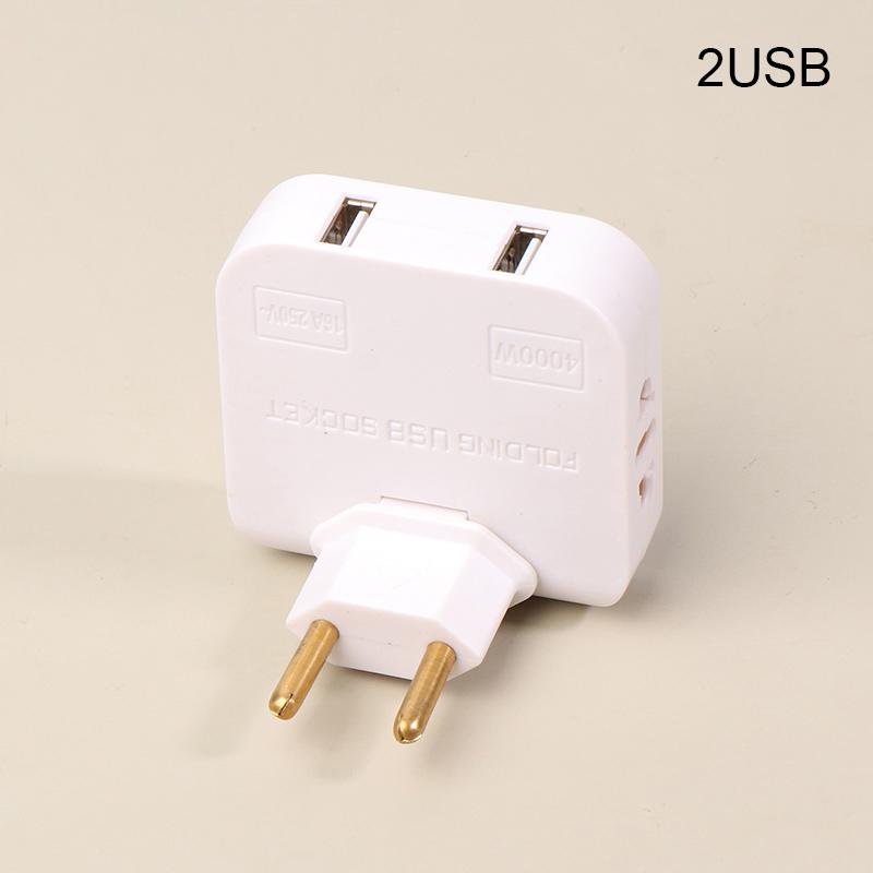 Вращающаяся на 180 градусов розетка 3-в-1 EU Plug Converter Удлинитель для путешествий EU Multi-Plug Тонкий беспроводной адаптер для розеток Розетки