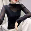 Winter Fashion Semi-turtleneck Long Sleeve T-Shirt Femininity Slim Skinny Versatile Bottom Top