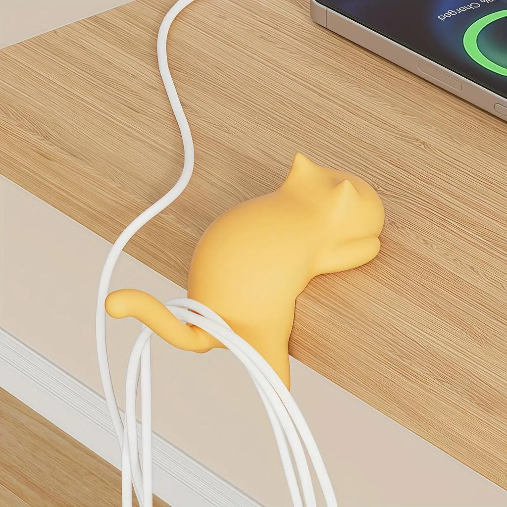 1/4 шт. Милый кошачий настольный крючок, Не требует сверления, в стиле ИНС - Многофункциональный держатель для ключей, рюкзаков, кабелей и чашек|Офисное хранение