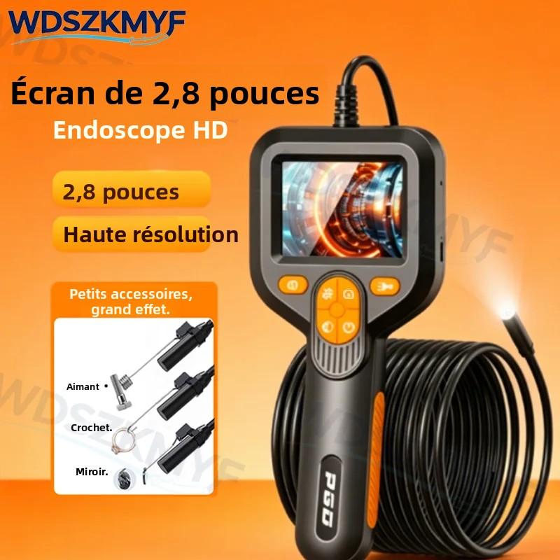 New Single/dual-lens Industrial Endoscope Camera 2.8 inch IPS Screen Handheld Borescope IP67 Waterproof 8mm Car Pipe Sewer Cam