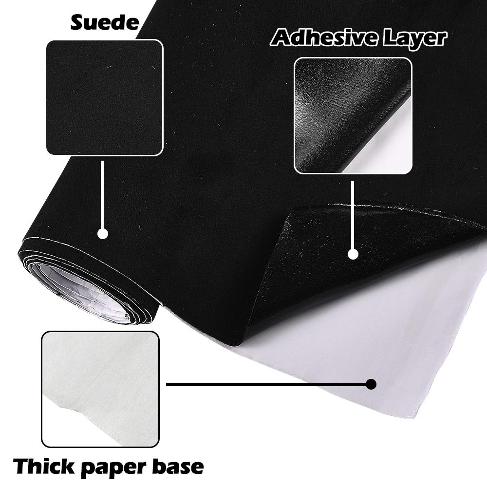 1x бархатный небольшой лист наклеек для украшения салона автомобиля, замшевая тканевая пленка для внутренней отделки двери, наклейки на панель передач, размер по желанию