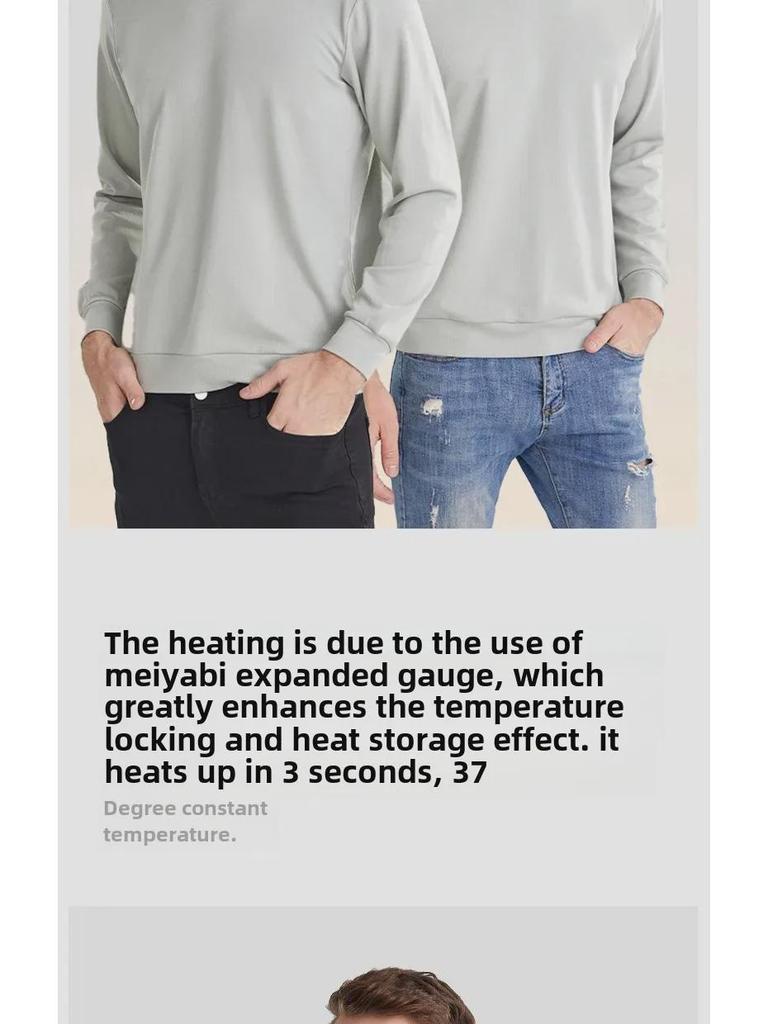 Men's Merino Wool Cotton Fleece Sweater - Autumn Style Warm Top