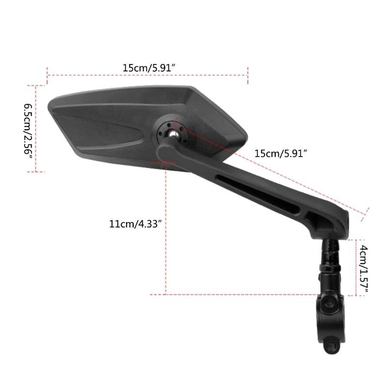 Винтажные мотоциклы, скутер, руль, выпуклое зеркало, черный, 22 мм, 7/8 дюйма, для ATV, скутера, велосипеда, универсальное выпуклое зеркало