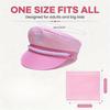 Marine Yacht Sailors Hat Nautical Pink Navy Cap Pink Captain Hat  Festivals Accessories