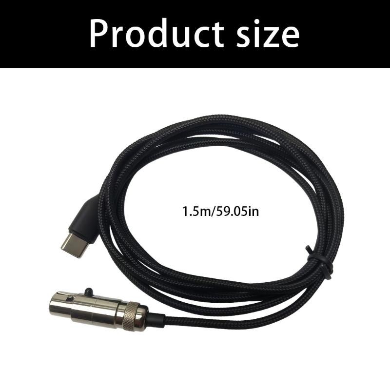 Плетеный нейлоновый USB C на 3-контактный XLR Кабель-замена для наушников Q701/K712/K702/K240/K240 II/K141/K17 С защитой от запутывания