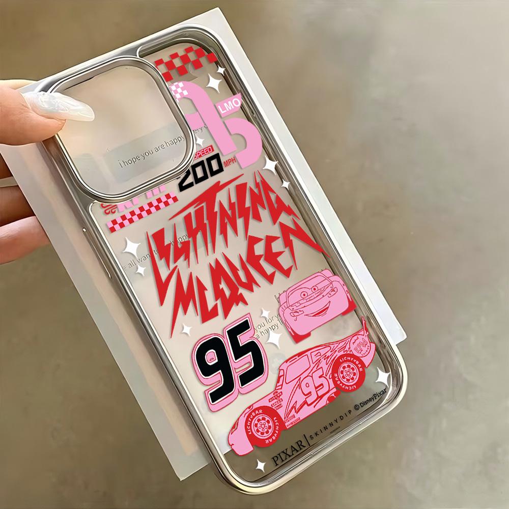 Чехол для телефона Cars L-Lightning M-McQueen для iPhone 17 16e 16 15 14 13 12 11 Pro Max X XR Air Plus Роскошный Прозрачный Мягкий Задний Чехол