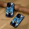 Чехол для OPPO Reno15 Pro 5G F Аниме Черный Кот Звездное Облако Печать Чехол для Телефона Акриловая Жесткая Задняя Панель С Гибким TPU Краем
