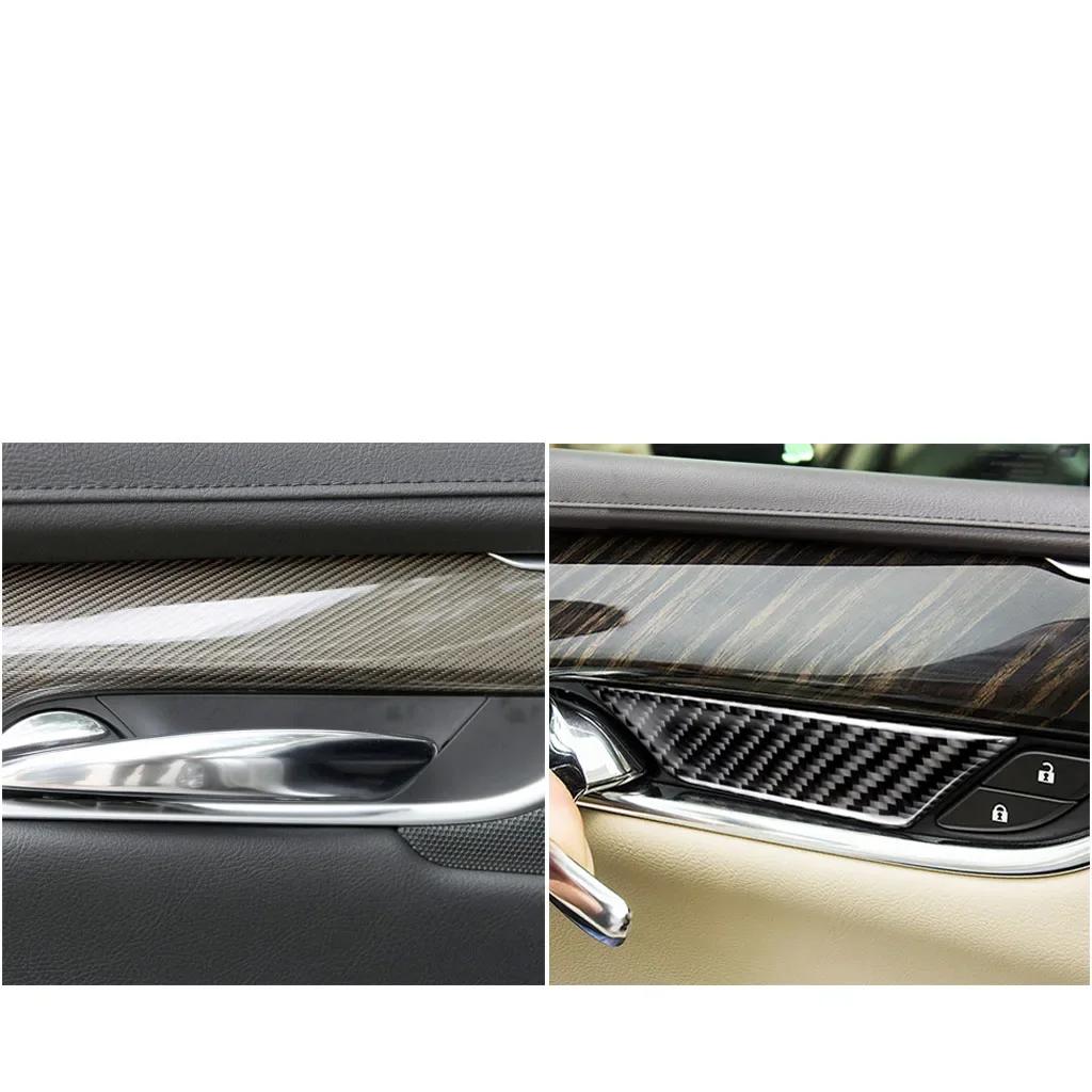 Для Cadillac XT5 2016-2019 наклейки на автомобиль из углеродного волокна накладка на дверную ручку автомобиля 4 шт. аксессуары для стайлинга автомобиля