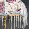 Beaded Tassel Lamp Shade Fabric E27 Lamp Cover Vintage Fringe Lamp Shades