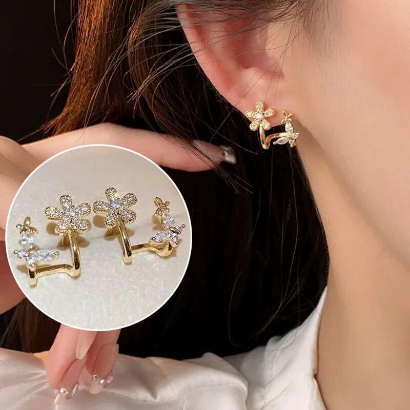 Новые роскошные серьги-гвоздики с жемчугом и кристаллами неправильной формы, изысканные серьги-гвоздики с цирконием для женщин, модные украшения, аксессуары для вечеринок