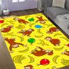 Tayo's Colorful Bus Parade Themed Anti-Slip Rugs - Polyester Home Decor, Suitable for Bedrooms, Living Rooms, Doorways, Studios, and Decorations