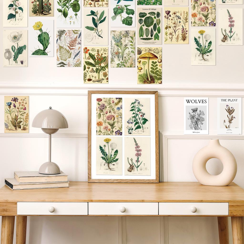 50 флоры и фауны настенные открытки фон украшение стены общежития ретро цветочные открытки теплые сердечные сообщения открытки