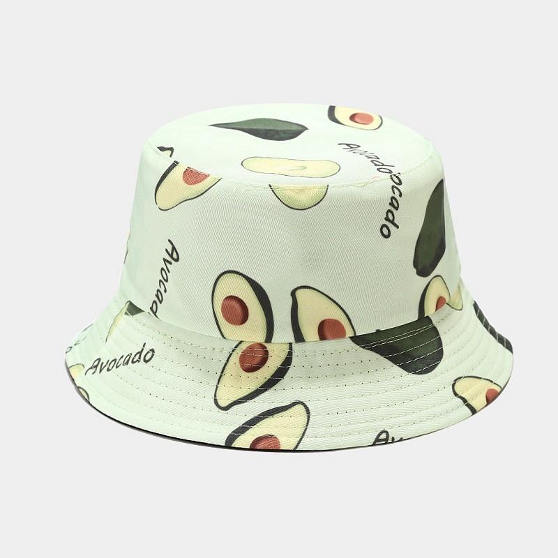 Fruit Pattern Fisherman Hat With Wide Brim For Summer Sun Protection And Casual Wear