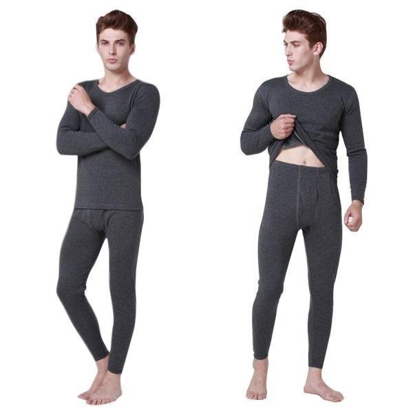 Мужское теплое термобелье Мужские комплекты термобелья Long Johns Толстые длинные брюки