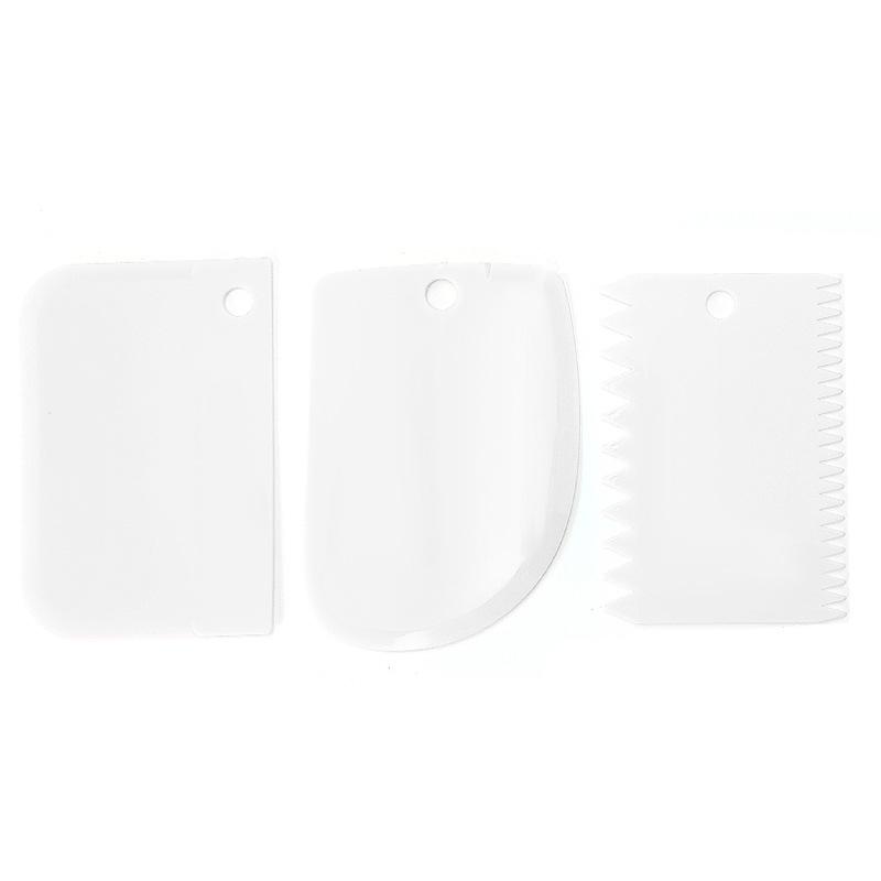 3/4 шт. двухсторонние разглаживатели крема для торта с удлиненным скребком, зубчатый скребок для бытовых инструментов для выпечки