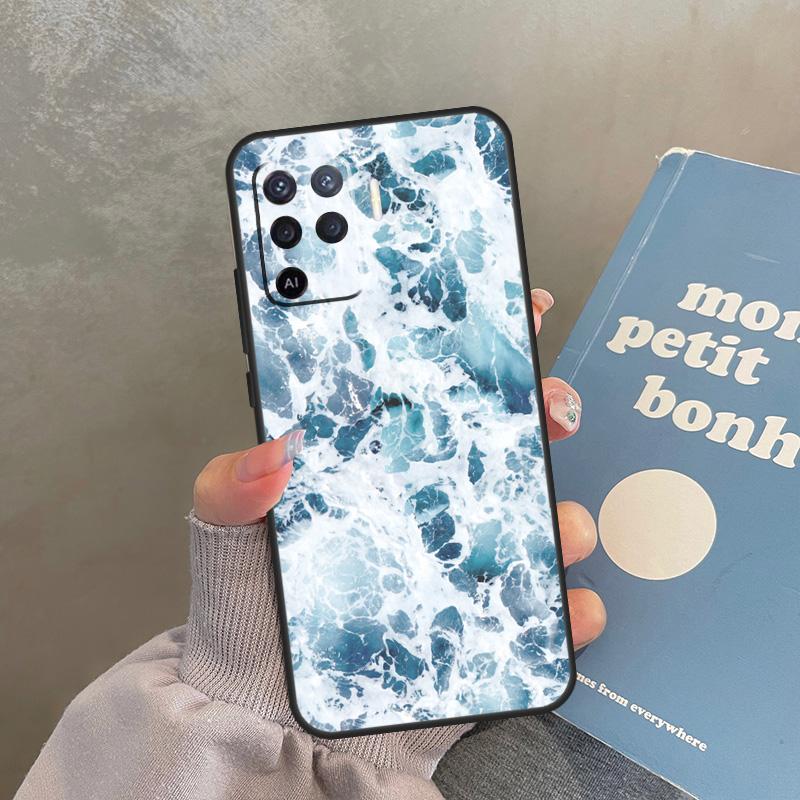 Волны Морская вода Чехол Для Oppo A74 A94 A54 A18 A38 A58 A78 A98 A40 A60 A80 A16 A76 A96 A15 A17 A77 A57S Обложка