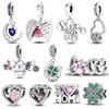 Оригинальные медные шармы-бусины Древо жизни Милый коготь Сердце Семейный шарм-подвеска Подходит для браслета DIY Ювелирные изделия Женский изысканный подарок