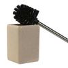 Brosse WC en résine effet pierre beige 9.5x9.5x36.5cm