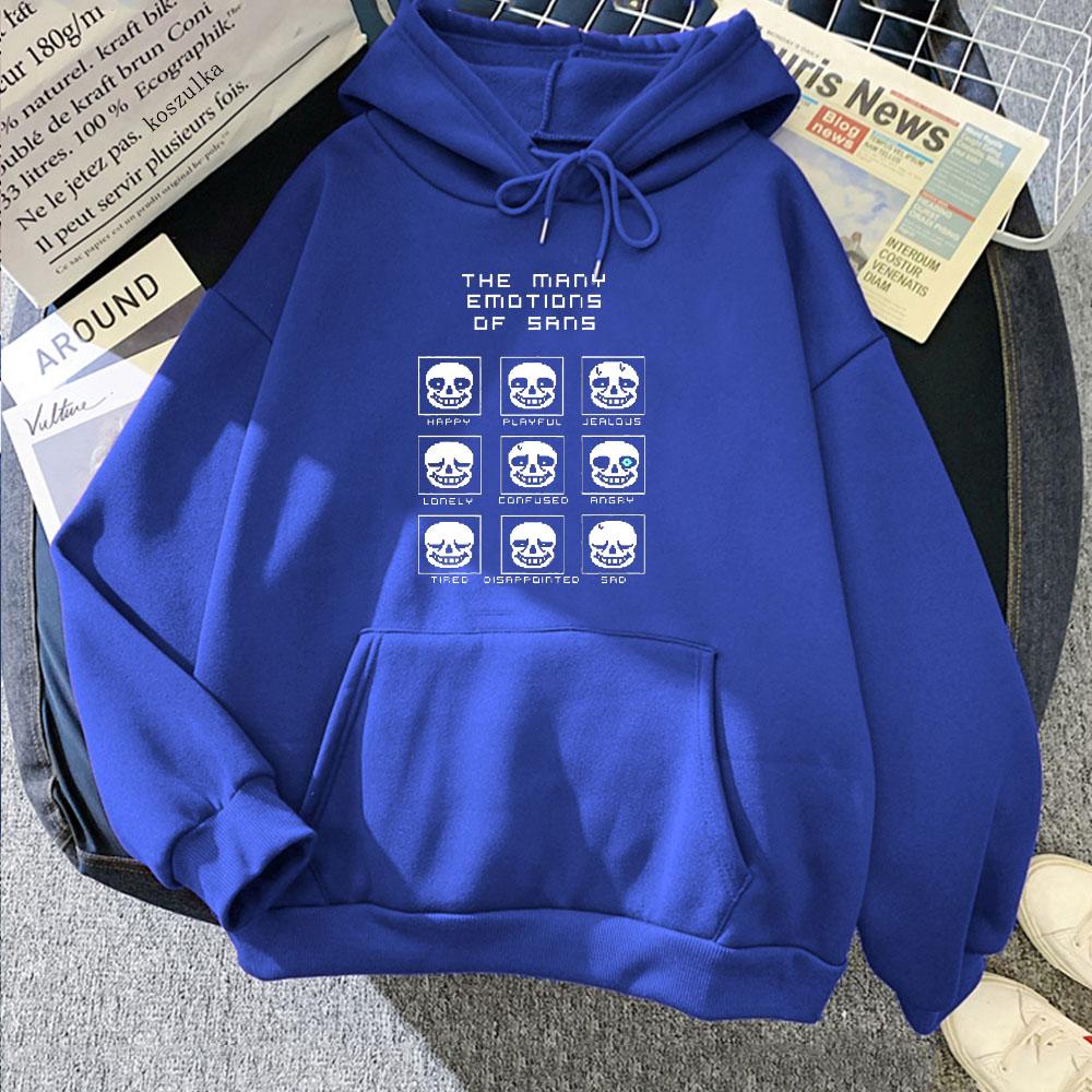 Sans Papyrus Aesthetic Hoodie Graphic Printing Undertale Sweatshirt Women/men Retro Clothing Moletom Comfortable Winter Hoody