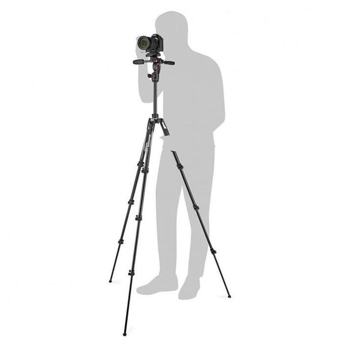 Штатив Manfrotto befree Advance 3-Way Live Travel Tripod Kit с головкой MH01HY-3W, грузоподъемность 13,2 фунта, высота 59,4 дюйма, с сумкой для переноски, черный