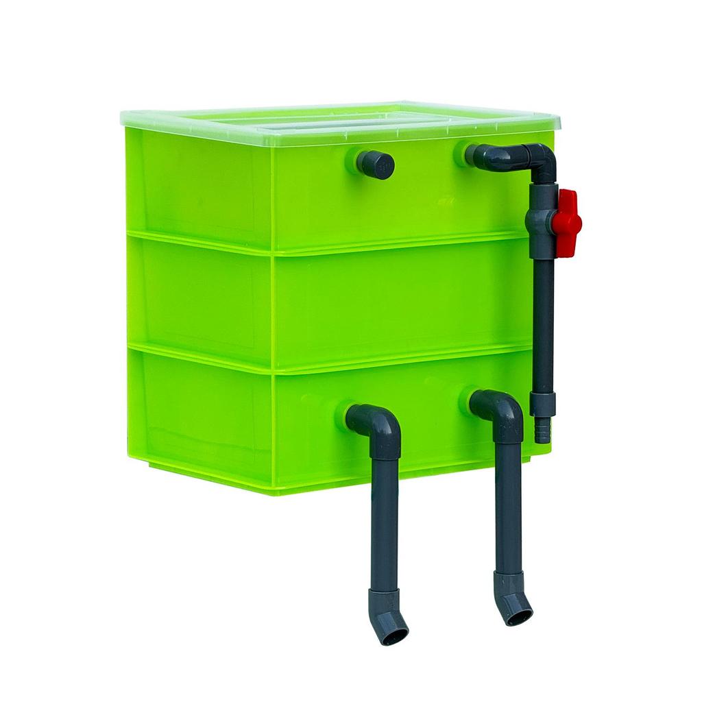 Turtle Tank Filter Box: Circulation System for Water Purification and Oxygenation in Fish Ponds