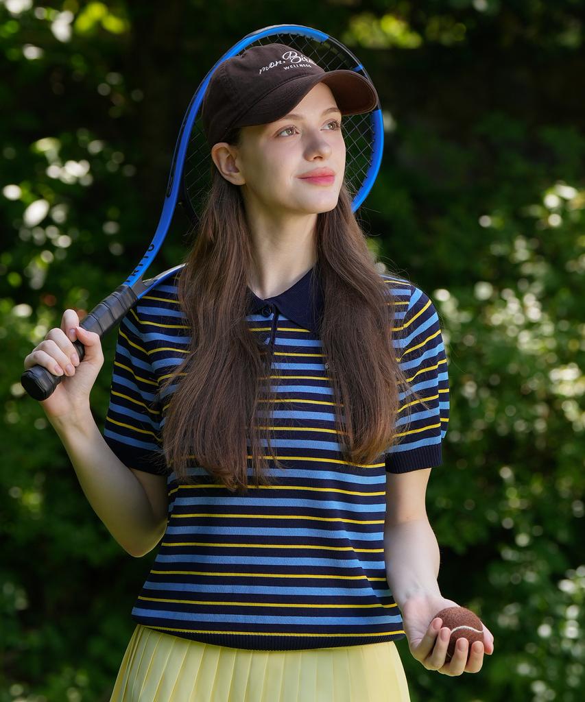 MONBIRDIE GOLF Lea Многоцветный Поло-свитер Темно-синий