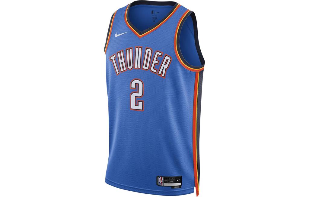 Nike Мужская майка Nike Dri-FIT NBA Swingman Oklahoma City Thunder Иконная версия 2022/23 Синяя DN2016-403