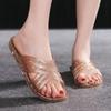 Fashion Crystal Women's Slippers and Ladies Sandals Indoor Shoes 2025 Luxury Casual New Fashion Style Slides On Offer Waterproof Shoe 39