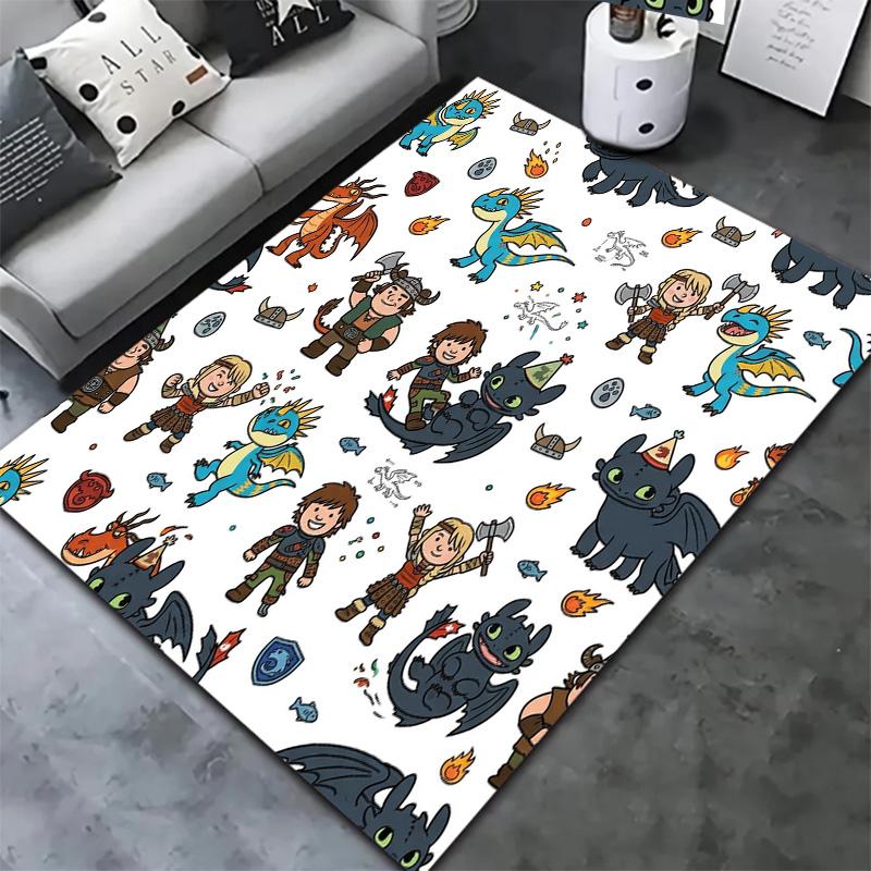 How Train Dragon Carpet Rug For Living Room Bedroom Home Sofa Decoration Kids Play Nonslip Floor Mat