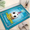 1PC Custom Name Happy Soccer Birthday Theme Floor Mat Ideal for Living Room, Game Rooms, Office, Bedroom,Floor Mat Playful Design