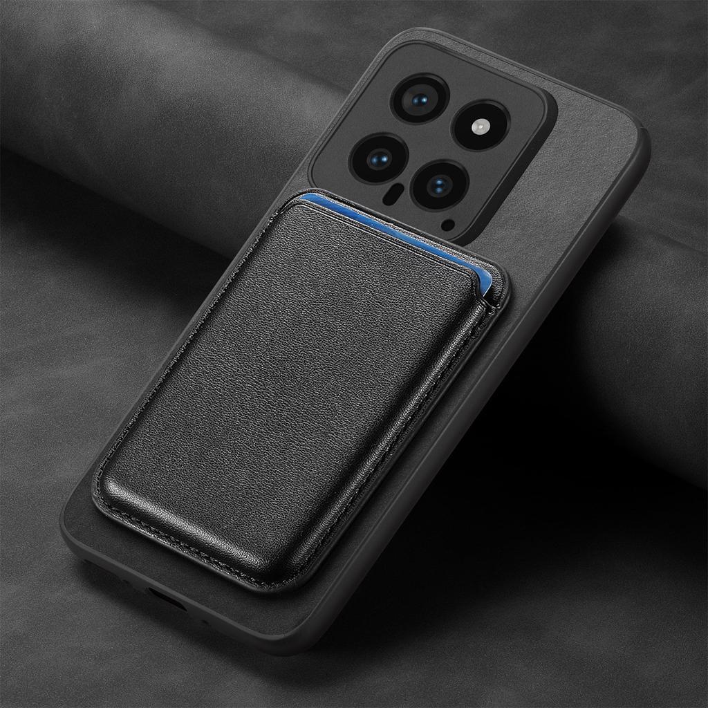 Чехол для мобильного телефона Xiaomi Mi 15pro - это всесторонний чехол из гладкой кожи с карманом для магнитной карты Note14, простой защитный чехол для Redmi K80.