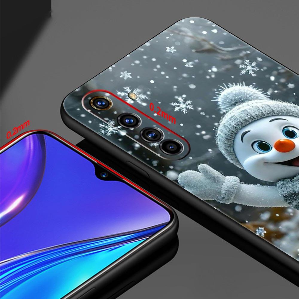 Рождественский снеговик Мягкий ТПУ Для Realme 13 12 11 10 9 Pro Plus GT3 GT2 C21 C25 C35 C53 C55 C67 Pro 5G Чехол для телефона Обложка Fundas Сумки