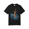 Sword Ice Graphic T-Shirt Black Front Print Comfort Colors 1717