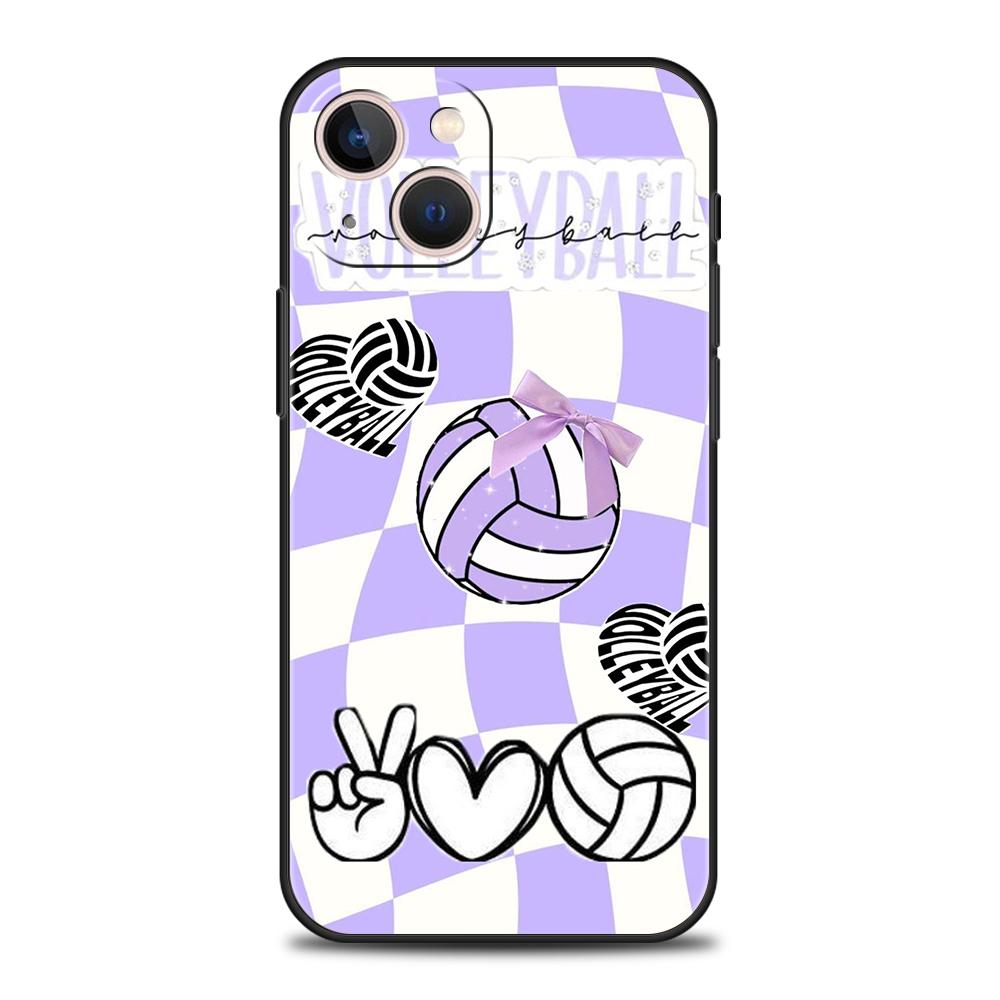 Volleyball Painted Phone Case Cover for iPhone 17 16 15 14 13 12 Pro Max 11 Pro Max 17 AIR Shockproof Soft TPU Shell Fundas Bags
