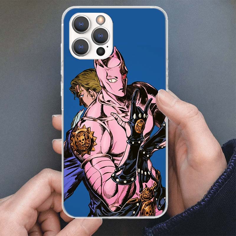 Чехол для телефона Anime JoJo Killer Queen для Apple iPhone 16 15 14 13 12 11 Pro Max Mini XS XR X 7 Plus 8 + SE с мягким силиконовым принтом She