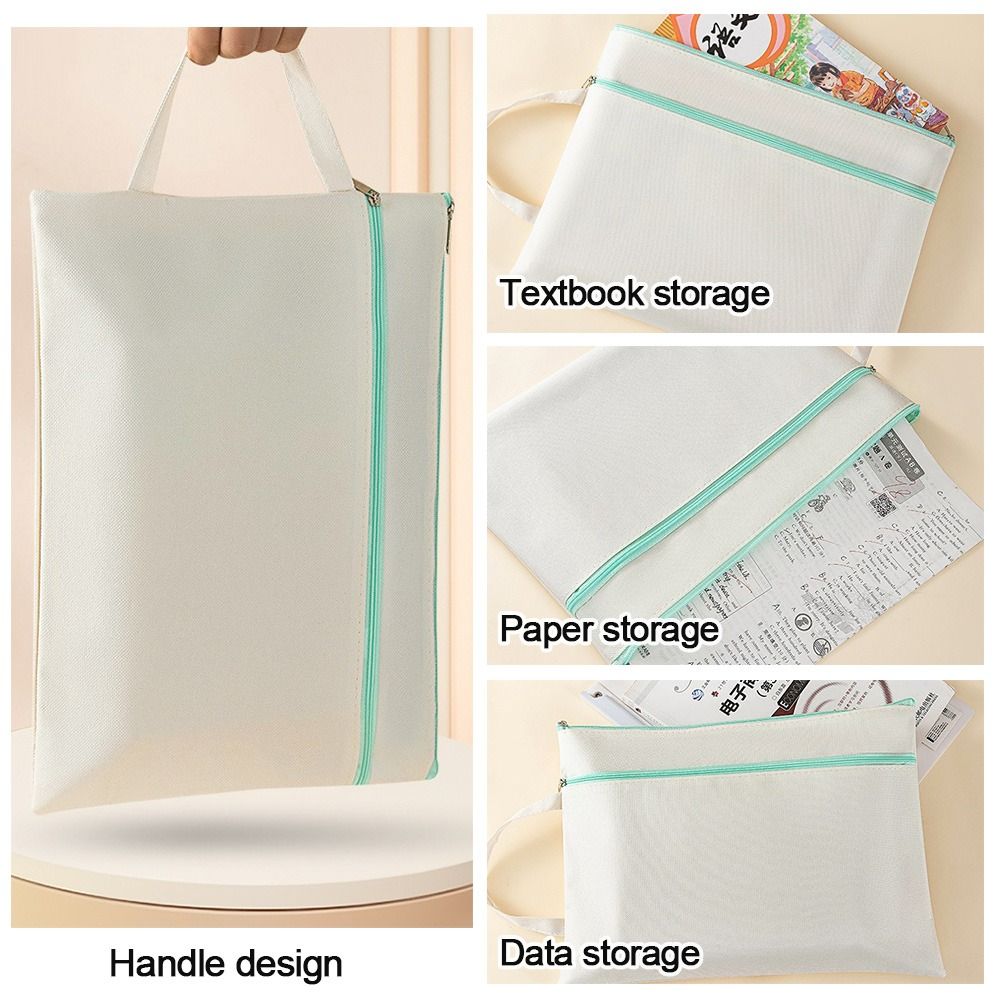 Oxford Cloth Document Bag Large Capacity Briefcase Document Organiser  School Office