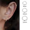 Stylish Unisex Circle Hoop Earrings - Elegant 925 Silver Fashion Accessory