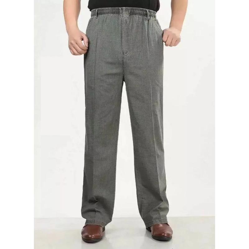 Новые мужские деловые повседневные брюки, мужские однотонные хлопковые брюки с карманами, дышащие модные мягкие удобные брюки размера плюс 5XL