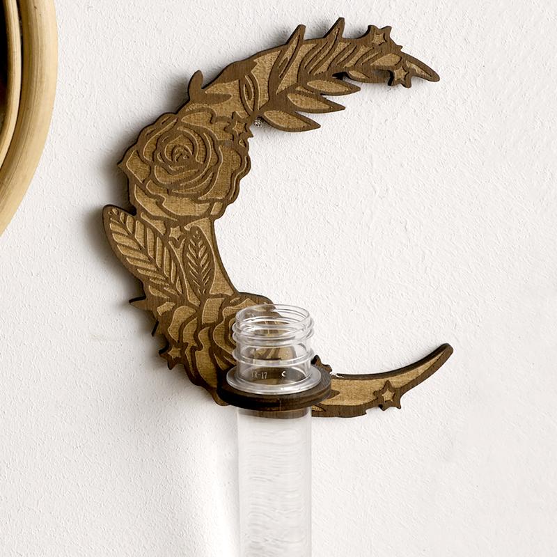 1Pc Wooden Wall Hanging INS Hydroponic Vase Farmhouse Decoration Hollow Wooden Frame Simplicity Home Furnishing Wall Decoration