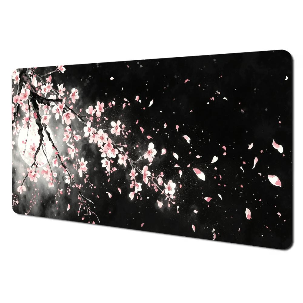 Коврик для мыши Moon Sakura Ink Компьютерные аксессуары Офисные Игровые Настольные коврики Резиновый Противоскользящий Игровой Коврик для клавиатуры и мыши Настольные коврики 50x100